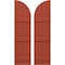 Ekena Millwork Americraft 4-Board (3 Batten) Wood Joined Board-n-Batten Shutters w/ Arch Top, ARW401BQ414X77CLH, PR ARW401BQ414X77CLH - alternate 1